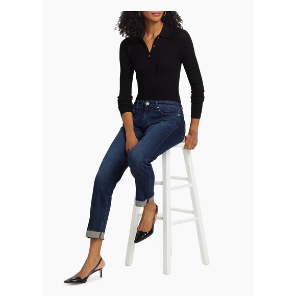 Rag & Bone Dre Low-Rise Slim Bianca Blue Denim Boyfriend Jeans Size 27 - Picture 2 of 13